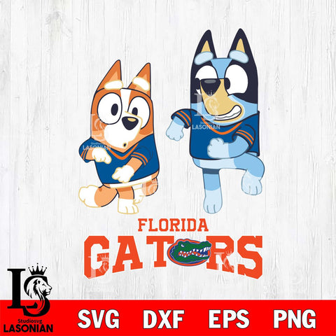 Florida Gators Bluey with Chilli Dance Svg Eps Dxf Png File, Digital Download, Instant Download