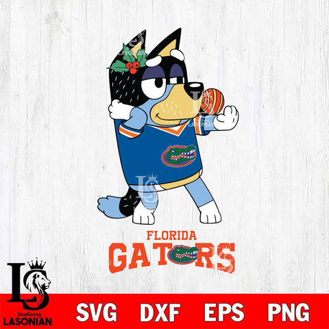 Florida Gators Christmas Bluey Bandit Heeler Cut Files,Bluey Cricut,Christmas Svg , Bluey svg , Digital Download, dxf eps png pdf file