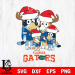 Florida Gators Christmas Bluey Santa Family Cut Files,Bluey Cricut,Christmas Svg , Bluey svg , Digital Download, dxf eps png pdf file