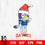 Florida Gators Christmas Bluey Say Hi Cut Files,Bluey Cricut,Christmas Svg , Bluey svg , Digital Download, dxf eps png pdf file