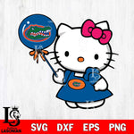 Florida Gators Cute Hello Kitty 2 Svg Eps Dxf Png File, Digital Download, Instant Download