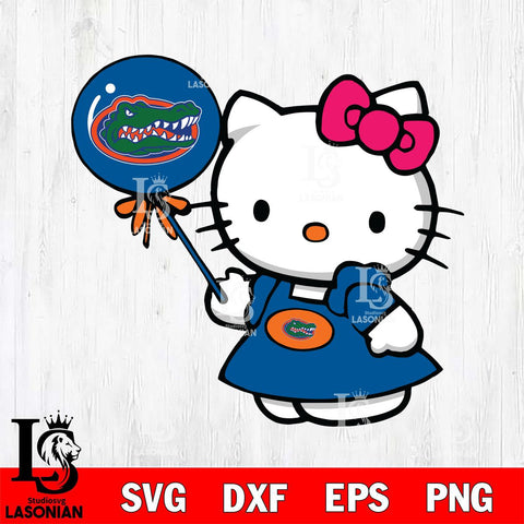 Florida Gators Cute Hello Kitty 2 Svg Eps Dxf Png File, Digital Download, Instant Download