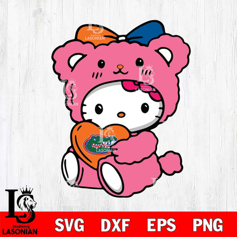 Florida Gators Cute Hello Kitty 3 Svg Eps Dxf Png File, Digital Download, Instant Download