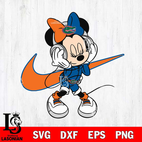 Florida Gators Cute Minnie Mouse Dancing Svg Eps Dxf Png File, NCAA svg, Digital Download, Instant Download