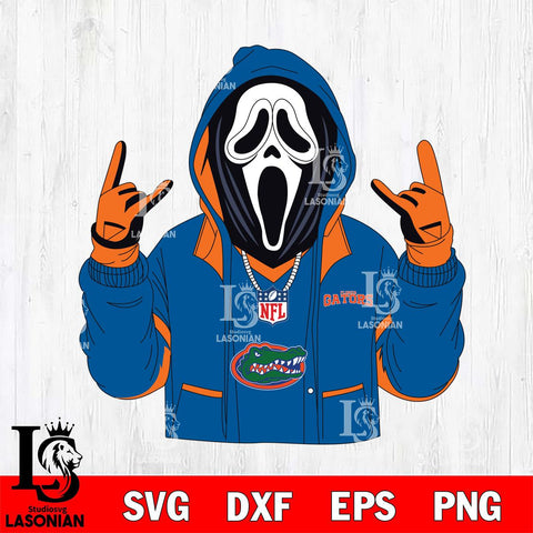 Florida Gators Ghostface Scream Football Halloween Svg Eps Dxf Png File, NCAA svg, Digital Download, Instant Download