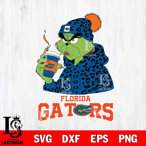 Florida Gators Grinch Leopard Christmas Cut Files Cricut, Svg Dxf Eps Png file, Digital download , Silhouette