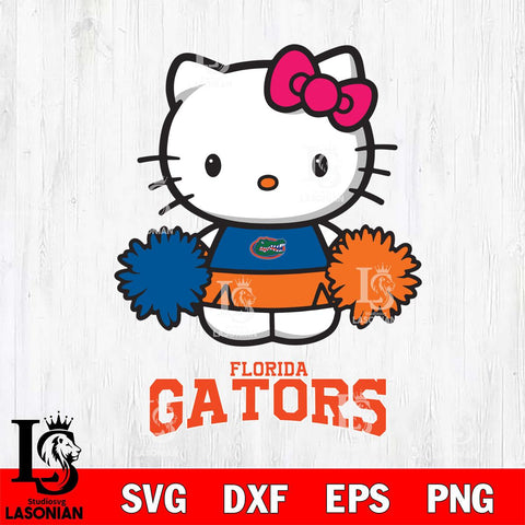 Florida Gators Hello Kitty Cheerleader 2 Svg Eps Dxf Png File, Digital Download, Instant Download