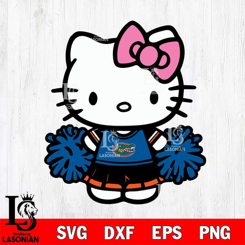 Florida Gators Hello Kitty Cheerleader 2 Svg Eps Dxf Png File, Digital Download, Instant Download