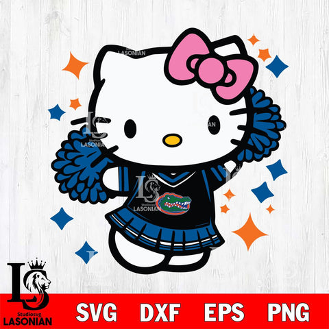 Florida Gators Hello Kitty Cheerleader 4 Svg Eps Dxf Png File, Digital Download, Instant Download