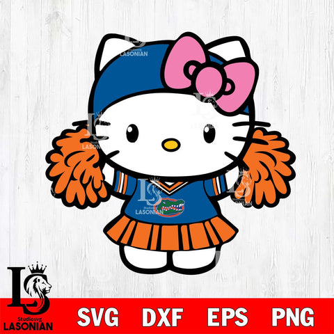 Florida Gators Hello Kitty Cheerleader 5 Svg Eps Dxf Png File, Digital Download, Instant Download