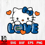 Florida Gators Hello Kitty Love Svg Eps Dxf Png File, Digital Download, Instant Download