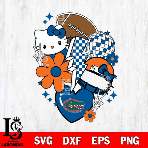 Florida Gators Hello Kitty NCAA 2 Svg Eps Dxf Png File, Digital Download, Instant Download