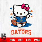 Florida Gators Hello Kitty NCAA 3 Svg Eps Dxf Png File, Digital Download, Instant Download