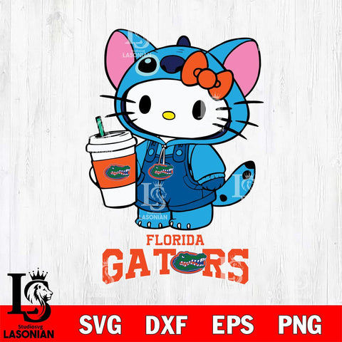 Florida Gators Hello Kitty Stitch Svg Eps Dxf Png File, NCAA svg, Digital Download, Instant Download