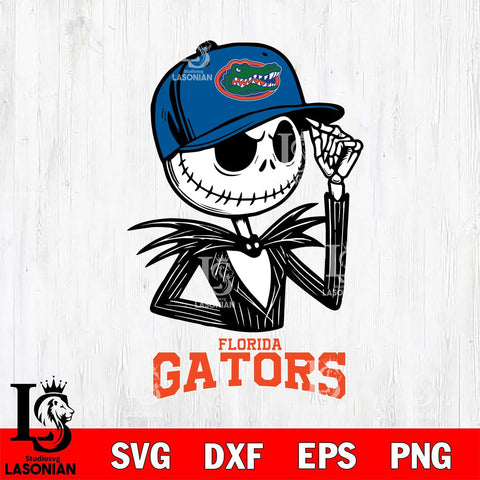 Florida Gators Jack Skellington 3 Halloween Svg Eps Dxf Png File, NCAA svg, Digital Download, Instant Download