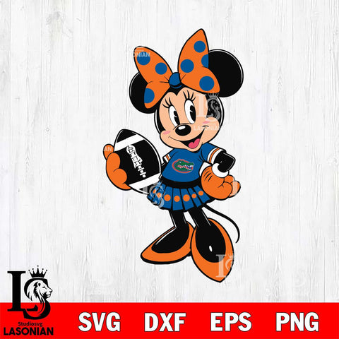 Florida Gators Minnie Mouse Svg Eps Dxf Png File, NCAA svg, Digital Download, Instant Download