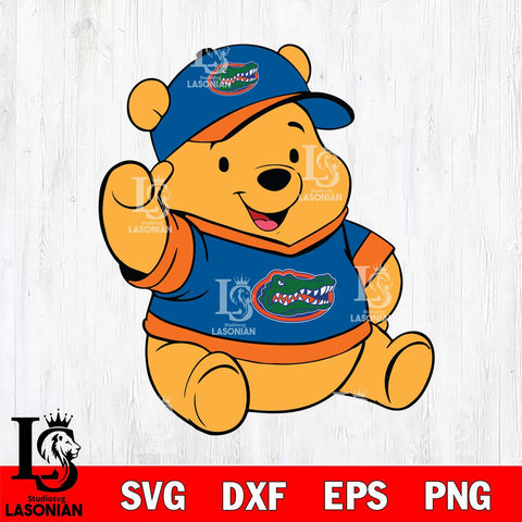 Florida Gators Pooh Bear Svg Eps Dxf Png File, NCAA svg, Digital Download, Instant Download