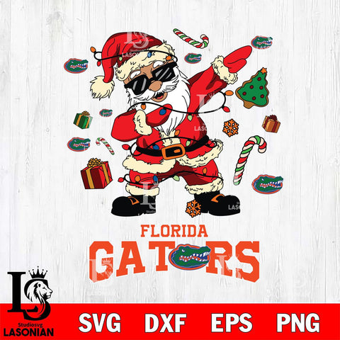 Florida Gators Santa Claus Football Svg dxf eps png pdf file,NCAA svg,Digital Download,Cricut file