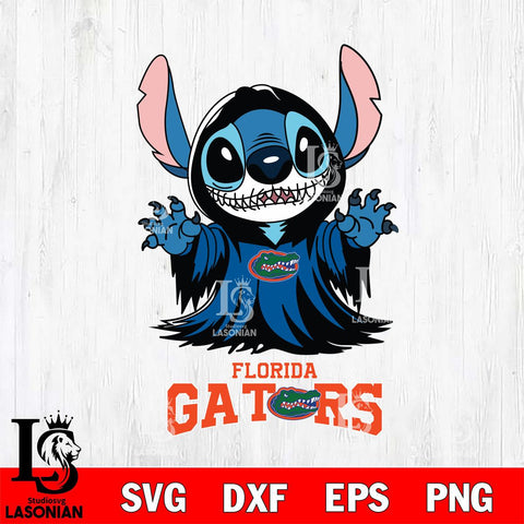 Florida Gators Stitch Ghost Svg Eps Dxf Png File, NCAA svg, Digital Download, Instant Download