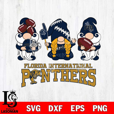 Florida International Panthers 3 Gnomes Football Svg Eps Dxf Png File, Digital Download, Instant Download