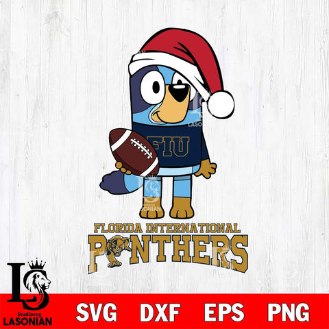 Florida International Panthers Bluey Christmas Svg Eps Dxf Png File, Digital Download