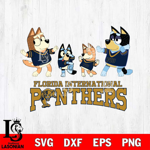 Florida International Panthers Bluey Dance Squats Svg Eps Dxf Png File, Digital Download, Instant Download