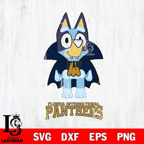 Florida International Panthers Bluey Dracula Halloween Svg Eps Dxf Png File, Digital Download, Instant Download