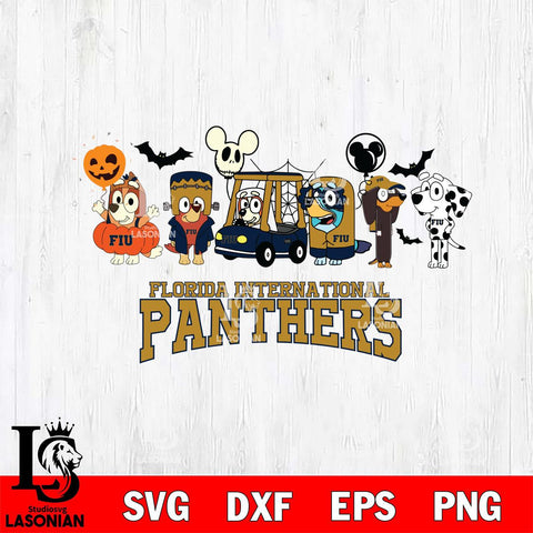 Florida International Panthers Bluey Halloween Svg Eps Dxf Png File, Digital Download, Instant Download