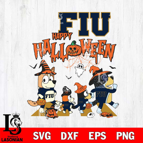 Florida International Panthers Bluey Halloween Family Svg Eps Dxf Png File, Digital Download, Instant Download