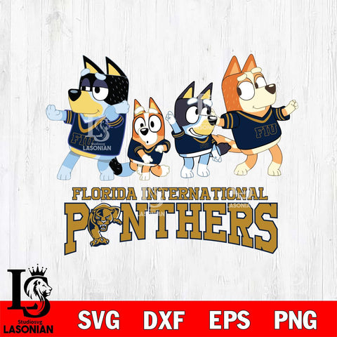 Florida International Panthers Bluey Mode Dance Squats Svg Eps Dxf Png File, Digital Download, Instant Download