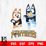 Florida International Panthers Bluey with Chilli Dance Svg Eps Dxf Png File, Digital Download, Instant Download