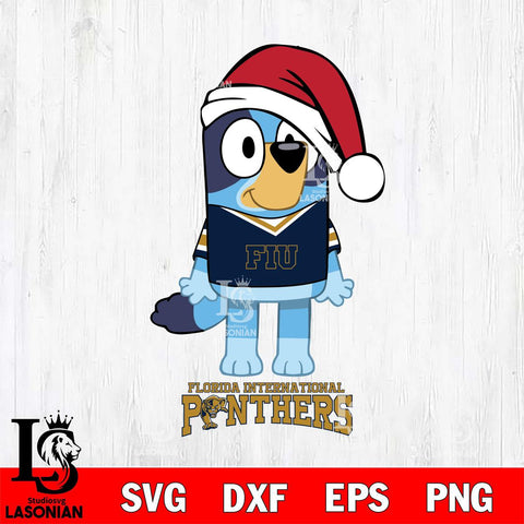 Florida International Panthers Christmas Bluey Sport Cut Files,Bluey Cricut,Christmas Svg , Bluey svg , Digital Download, dxf eps png pdf file