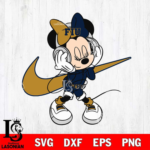 Florida International Panthers Cute Minnie Mouse Dancing Svg Eps Dxf Png File, NCAA svg, Digital Download, Instant Download