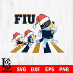 Florida International Panthers Family Bluey Walking Christmas Svg Eps Dxf Png File, Digital Download, Instant Download