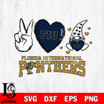 Florida International Panthers Gnomes Peace & Love Svg Eps Dxf Png File, Digital Download, Instant Download