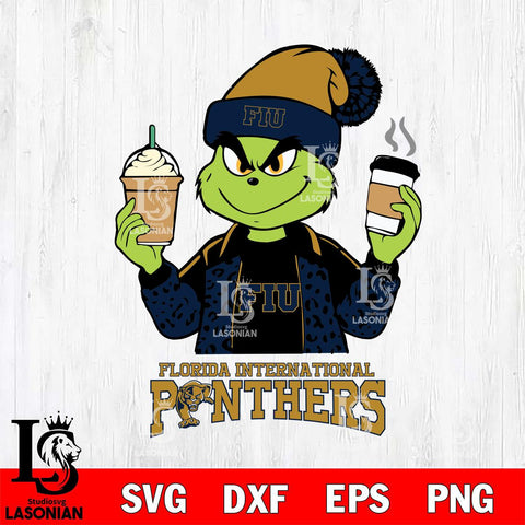 Florida International Panthers Grinch 2 coffee Svg Eps Dxf Png File, Digital Download, Instant Download