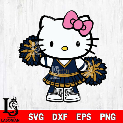 Florida International Panthers Hello Kitty Cheerleader 11 Svg Eps Dxf Png File, Digital Download, Instant Download