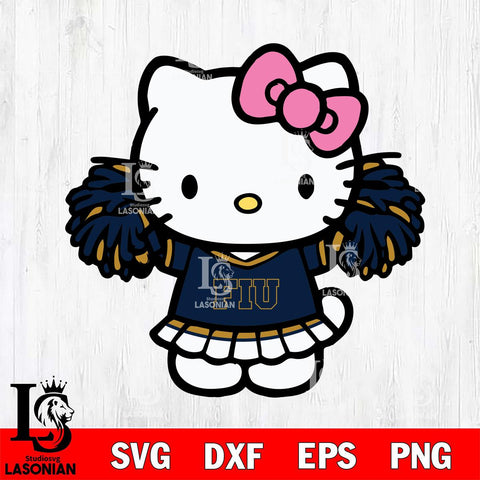 Florida International Panthers Hello Kitty Cheerleader 3 Svg Eps Dxf Png File, Digital Download, Instant Download