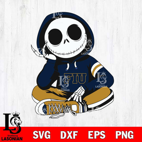 Florida International Panthers Jack Skellington halloween Svg Eps Dxf Png File, NCAA svg, Digital Download, Instant Download