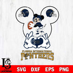 Florida International Panthers Mickey Heart Rugby Svg Eps Dxf Png File, Digital Download ,Instant Download, Cricut File