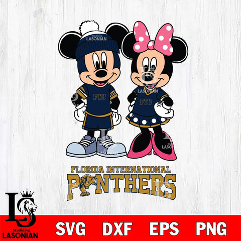 Florida International Panthers Mickey Minnie Mouse Pink Svg Eps Dxf Png File, NCAA svg , File Cut , Digital Download , Instant Download, Cut Svg Files