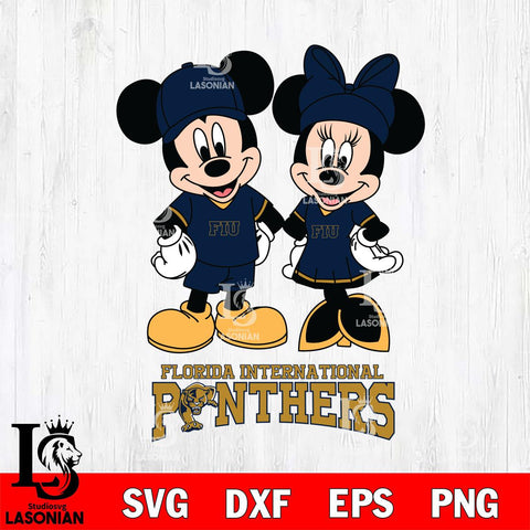 Florida International Panthers Mickey Minnie Rugby Svg Eps Dxf Png File, NCAA svg , File Cut , Digital Download , Instant Download, Cut Svg Files