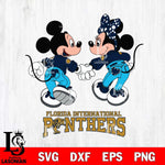 Florida International Panthers Mickey Minnie Valentine Rugby Svg Eps Dxf Png File, Digital Download ,Instant Download, Cricut File