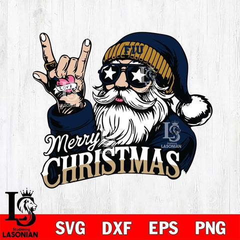 Florida International Panthers Rock Santa Claus Football Svg dxf eps png pdf file,NCAA svg,Digital Download,Cricut file