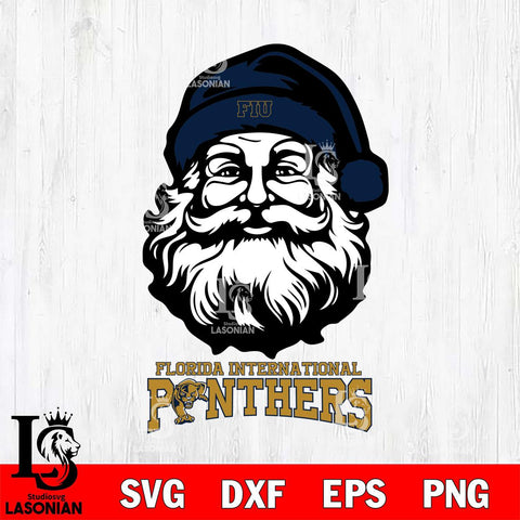 Florida International Panthers Santa Claus Christmas Svg dxf eps png pdf file,NCAA svg,Digital Download,Cricut file