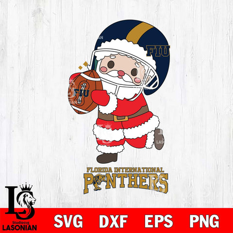 Florida International Panthers Santa Claus Cute Svg dxf eps png pdf file,NCAA svg,Digital Download,Cricut file