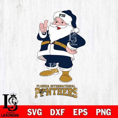 Florida International Panthers Santa claus Svg dxf eps png pdf file,NCAA svg,Digital Download,Cricut file