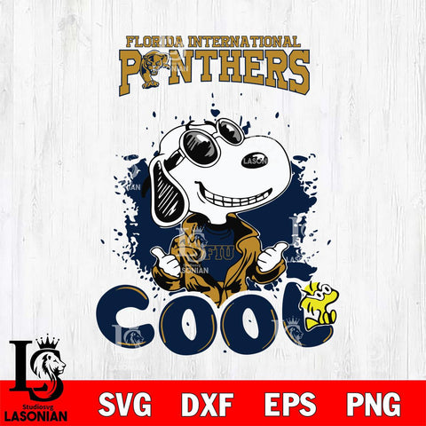 Florida International Panthers Snoopy Sport 7 Svg Eps Dxf Png File, Digital Download