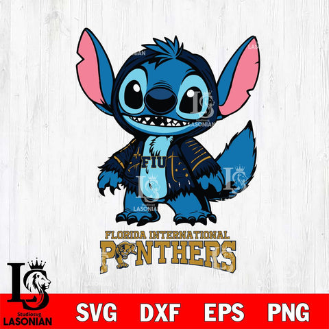 Florida International Panthers Stitch Halloween Svg Eps Dxf Png File, NCAA svg, Digital Download, Instant Download