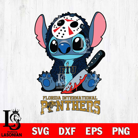 Florida International Panthers Stitch Jason Voorhees Svg Eps Dxf Png File, NCAA svg, Digital Download, Instant Download